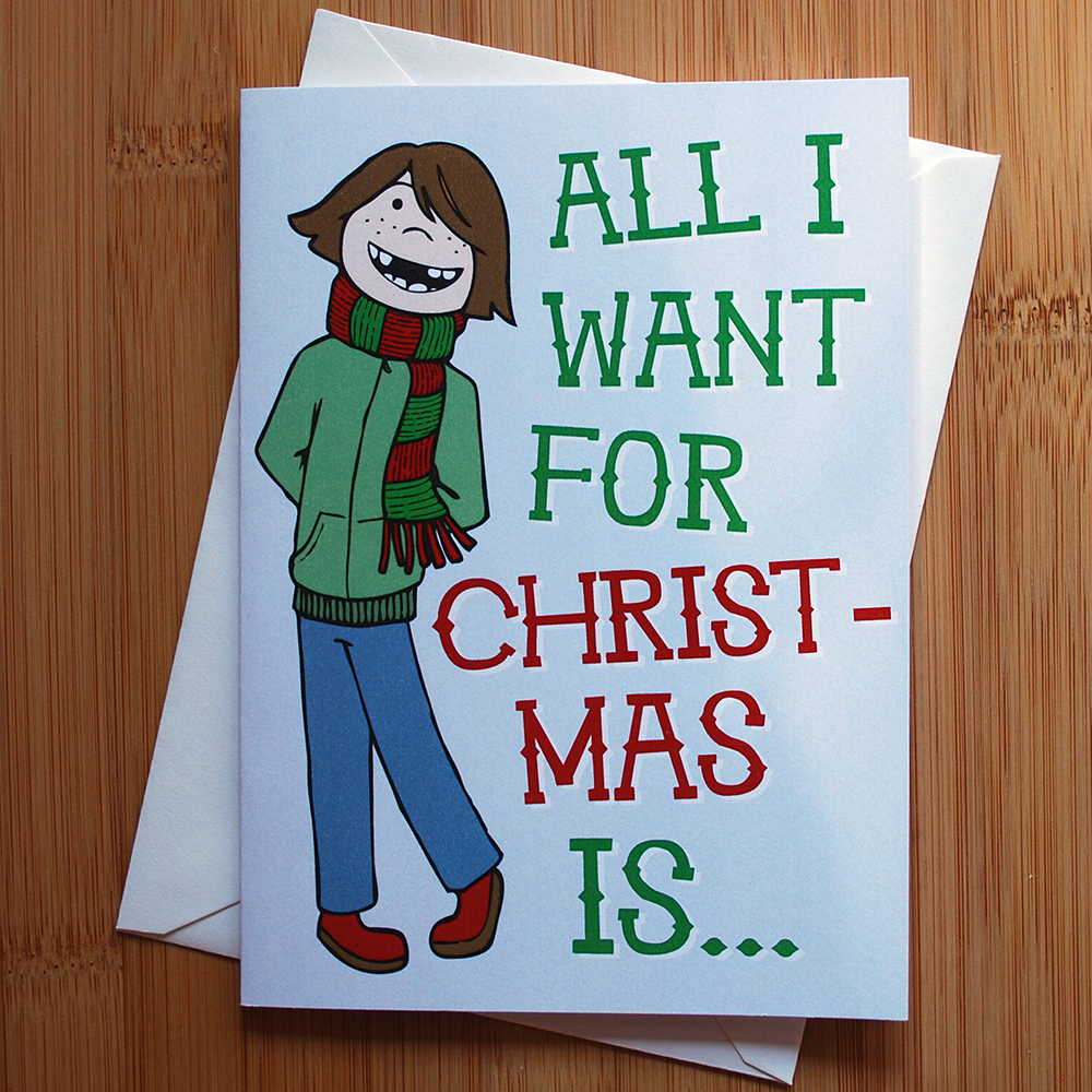 all i want for christmas is greeting card