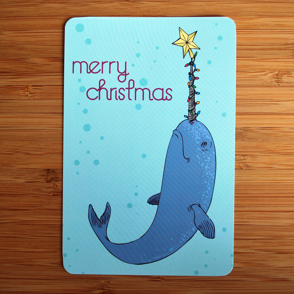 merry christmas narwhal